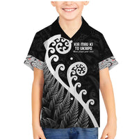 Kia Mau Ki To Ukaipo Family Matching Mermaid Dress and Hawaiian Shirt Te Reo Maori Koru Fern Art
