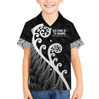 Kia Mau Ki To Ukaipo Kid Hawaiian Shirt Te Reo Maori Koru Fern Art