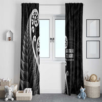 Kia Mau Ki To Ukaipo Window Curtain Te Reo Maori Koru Fern Art LT9 - Polynesian Pride