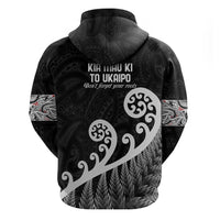 Kia Mau Ki To Ukaipo Zip Hoodie Te Reo Maori Koru Fern Art