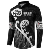 Kia Ora Maori Language Button Sweatshirt Te Reo Maori Koru Fern Art LT9 - Polynesian Pride