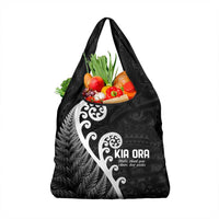 Kia Ora Maori Language Grocery Bag Te Reo Maori Koru Fern Art LT9 1-pack One Size Black - Polynesian Pride