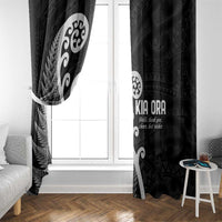 Kia Ora Maori Language Window Curtain Te Reo Maori Koru Fern Art LT9 - Polynesian Pride
