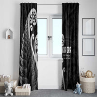 Kia Ora Maori Language Window Curtain Te Reo Maori Koru Fern Art LT9 - Polynesian Pride