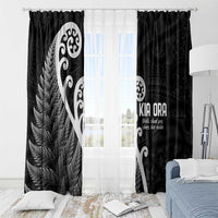 Kia Ora Maori Language Window Curtain Te Reo Maori Koru Fern Art LT9 - Polynesian Pride