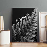 New Zealand Te Reo Mori Canvas Wall Art Simple Black Fern LT9 - Polynesian Pride