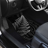 New Zealand Te Reo Mori Car Mats Simple Black Fern LT9 - Polynesian Pride