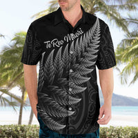 New Zealand Te Reo Mori Hawaiian Shirt Simple Black Fern LT9 - Polynesian Pride