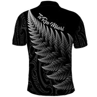 New Zealand Te Reo Māori Polo Shirt Simple Black Fern