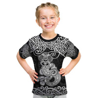 Te Reo Maori Tiki Inspired Art Kid T Shirt