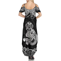 Te Reo Maori Tiki Inspired Art Summer Maxi Dress LT9 - Polynesian Pride
