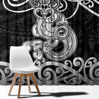 Te Reo Maori Tiki Inspired Art Window Curtain LT9 - Polynesian Pride