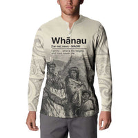 Whanau Maori Language Button Sweatshirt Te Reo Maori Inspired Art LT9 - Polynesian Pride