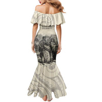 Whanau Maori Language Family Matching Mermaid Dress and Hawaiian Shirt Te Reo Maori Inspired Art