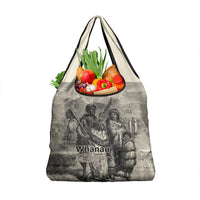 Whanau Maori Language Grocery Bag Te Reo Maori Inspired Art LT9 1-pack One Size Nude - Polynesian Pride