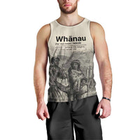 Whanau Maori Language Men Tank Top Te Reo Maori Inspired Art LT9 - Polynesian Pride