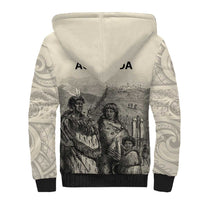 Whanau Maori Language Sherpa Hoodie Te Reo Maori Inspired Art LT9 - Polynesian Pride