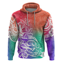 Polynesian Sunset Plumeria Hoodie Pacific Island Tribal Blossom Style LT9 Blossom - Polynesian Pride