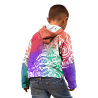 Polynesian Sunset Plumeria Kid Hoodie Pacific Island Tribal Blossom Style LT9 - Polynesian Pride