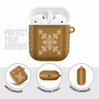 Hawaiian Quilt Block Design AirPods Case Gold Hawaii Culture Motifs LT9 - Polynesian Pride