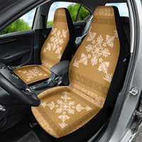 Hawaiian Quilt Block Design Car Seat Cover Gold Hawaii Culture Motifs - Polynesian Pride