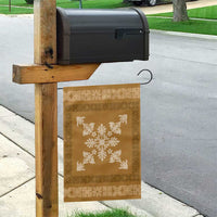 Hawaiian Quilt Block Design Garden Flag Gold Hawaii Culture Motifs - Polynesian Pride