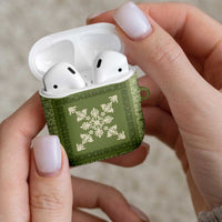 Hawaiian Quilt Block Design AirPods Case Lime Hawaii Culture Motifs LT9 - Polynesian Pride