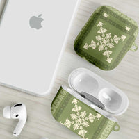Hawaiian Quilt Block Design AirPods Case Lime Hawaii Culture Motifs LT9 - Polynesian Pride