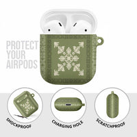 Hawaiian Quilt Block Design AirPods Case Lime Hawaii Culture Motifs LT9 - Polynesian Pride