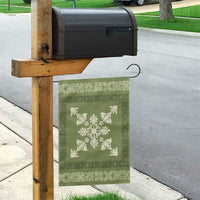 Hawaiian Quilt Block Design Garden Flag Lime Hawaii Culture Motifs - Polynesian Pride