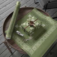 Hawaiian Quilt Block Design Wrapping Paper Lime Hawaii Culture Motifs - Polynesian Pride