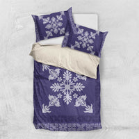 Hawaiian Quilt Block Design Bedding Set Purple Hawaii Culture Motifs - Polynesian Pride