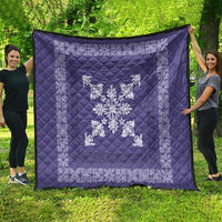 Hawaiian Quilt Block Design Quilt Purple Hawaii Culture Motifs - Polynesian Pride