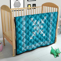 Hawaiian Quilt Block Design Quilt Teal Hawaii Culture Motifs - Polynesian Pride