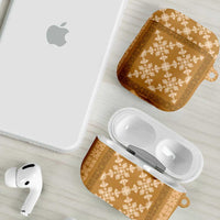 Hawaiian Quilt Pattern AirPods Case Gold Hawaii Culture Tropical LT9 - Polynesian Pride