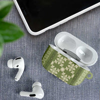 Hawaiian Quilt Pattern AirPods Case Lime Hawaii Culture Tropical LT9 - Polynesian Pride
