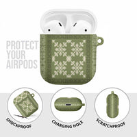 Hawaiian Quilt Pattern AirPods Case Lime Hawaii Culture Tropical LT9 - Polynesian Pride