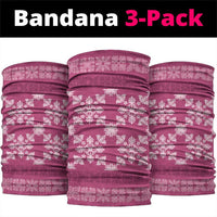 Hawaiian Quilt Pattern Neck Gaiter Pink Hawaii Culture Tropical - Polynesian Pride