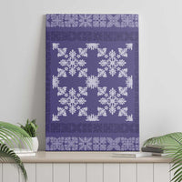 Hawaiian Quilt Pattern Canvas Wall Art Purple Hawaii Culture Tropical - Polynesian Pride