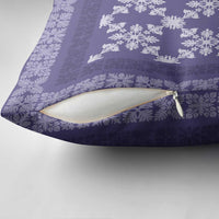 Hawaiian Quilt Pattern Pillow Cover Purple Hawaii Culture Tropical - Polynesian Pride