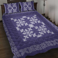 Hawaiian Quilt Pattern Quilt Bed Set Purple Hawaii Culture Tropical - Polynesian Pride