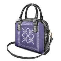 Hawaiian Quilt Pattern Shoulder Handbag Purple Hawaii Culture Tropical - Polynesian Pride