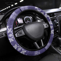 Hawaiian Quilt Pattern Steering Wheel Cover Purple Hawaii Culture Tropical - Polynesian Pride