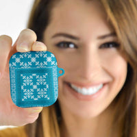 Hawaiian Quilt Pattern AirPods Case Teal Hawaii Culture Tropical LT9 Teal - Polynesian Pride