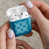 Hawaiian Quilt Pattern AirPods Case Teal Hawaii Culture Tropical LT9 - Polynesian Pride