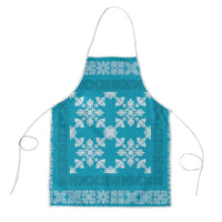 Hawaiian Quilt Pattern Apron Teal Hawaii Culture Tropical - Polynesian Pride