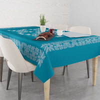 Hawaiian Quilt Pattern Tablecloth Teal Hawaii Culture Tropical - Polynesian Pride