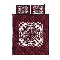 Palm Leaf Quilt Pattern Quilt Bed Set Hawaii Culture Floral - Polynesian Pride