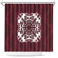 Palm Leaf Quilt Pattern Shower Curtain Hawaii Culture Floral - Polynesian Pride