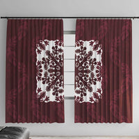 Palm Leaf Quilt Pattern Window Curtain Hawaii Culture Floral - Polynesian Pride